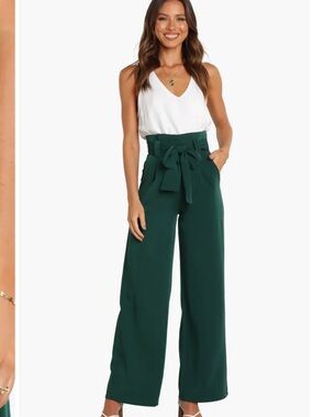 Petal & Pup Kieran Tie Waist Wide Leg Pants